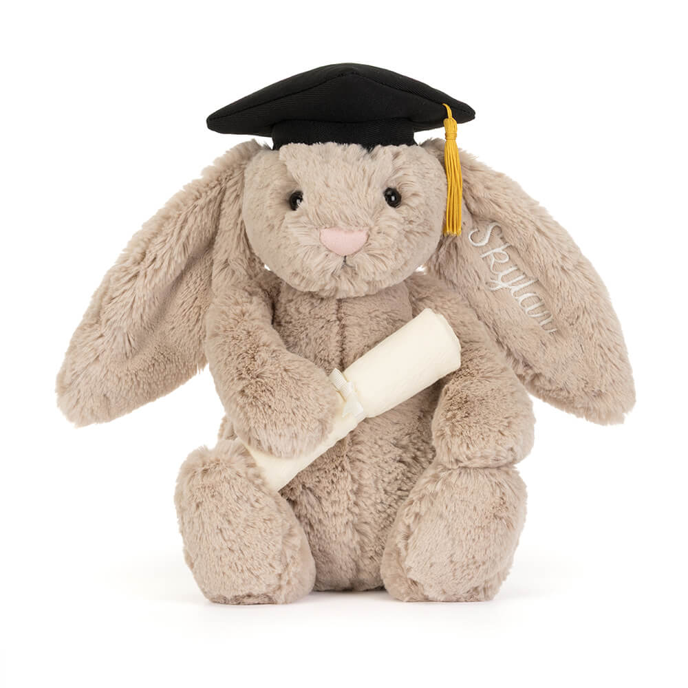 Personalised Bashful Bunny Graduation Outfit, View 4