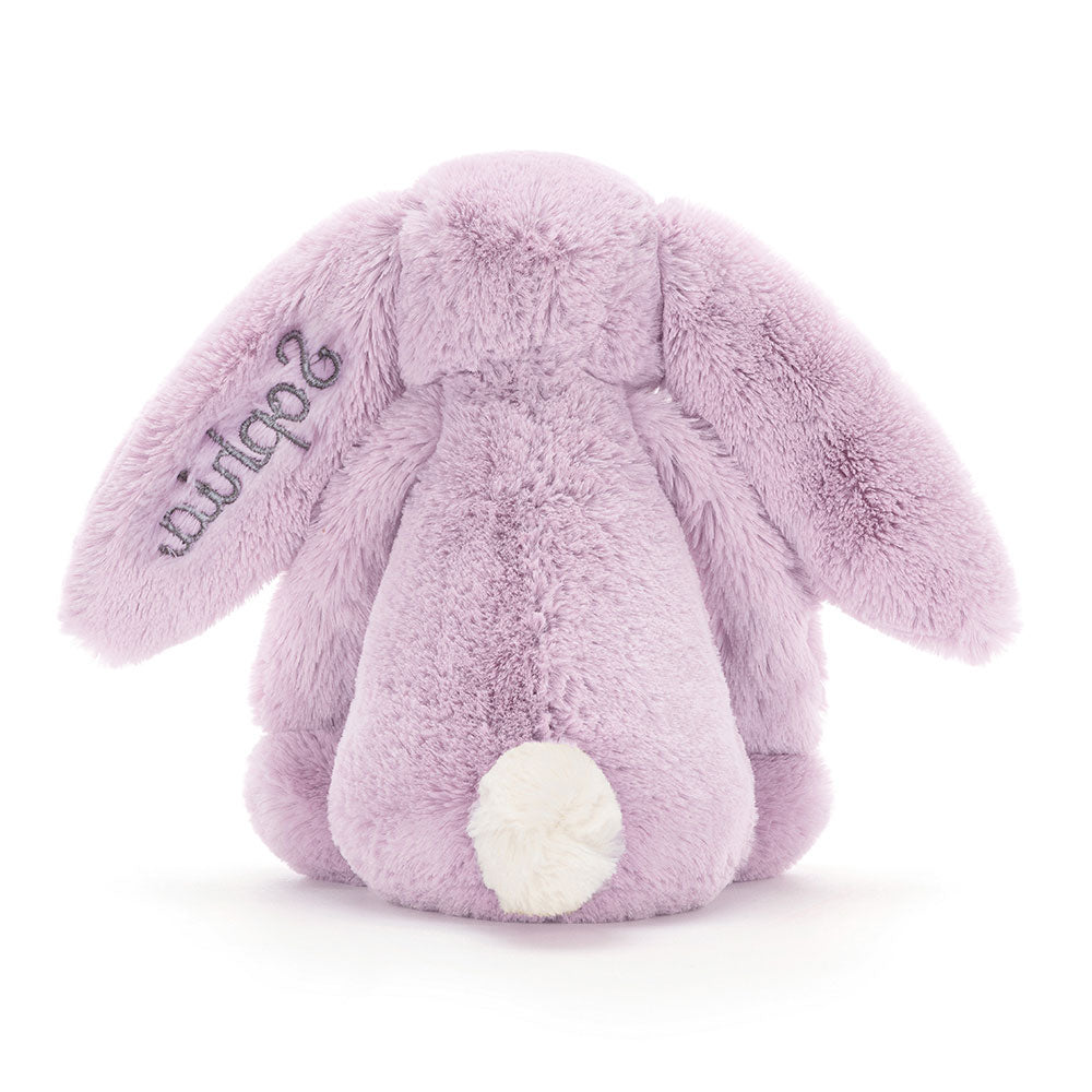 Personalised Bashful Lilac Bunny Medium, View 4