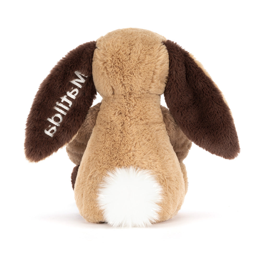 Personalised Bashful Patchwork Brown Bunny Original, View 4