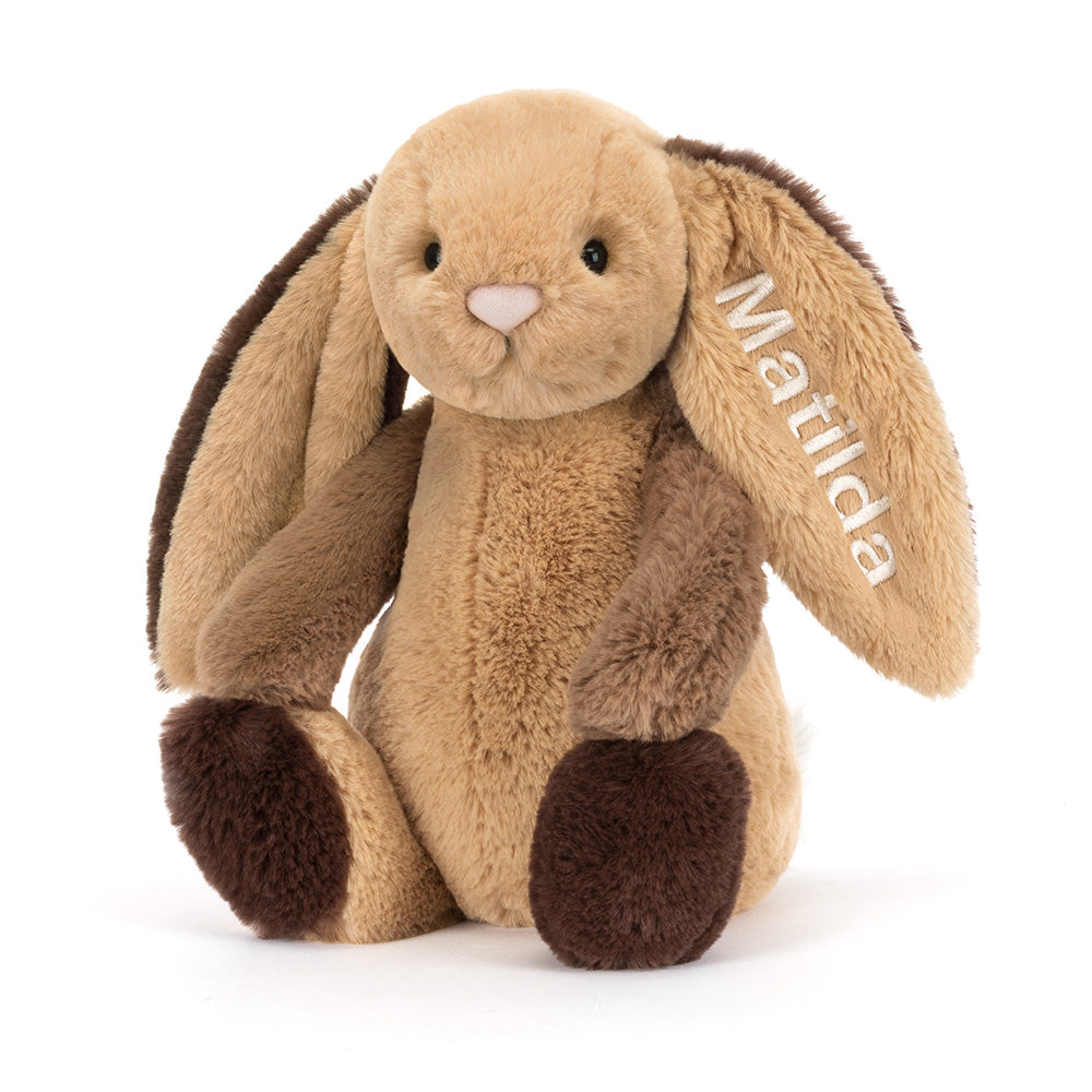 Personalised Bashful Patchwork Brown Bunny Original, Main View