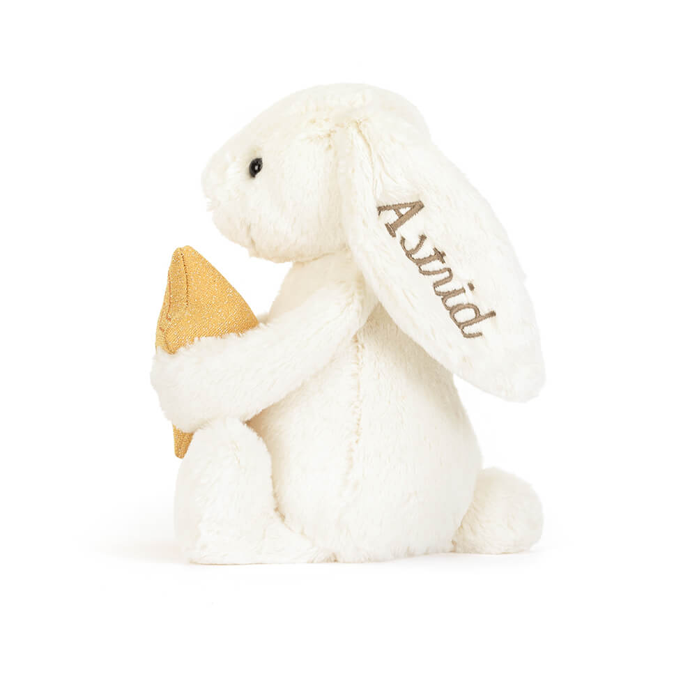 Personalised Cream Bunny with Star, View 2