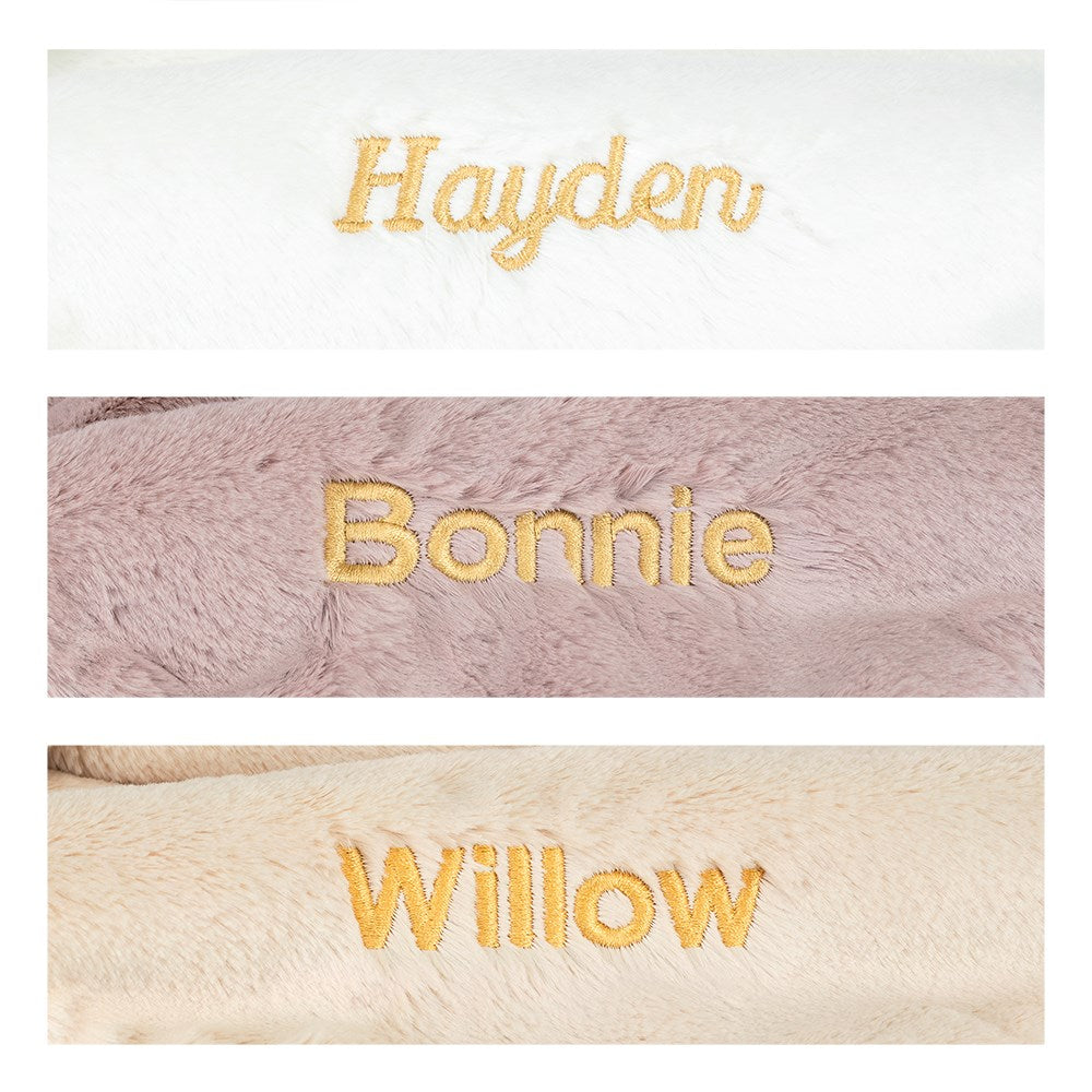 Personalised Bashful Luxe Bunny Luna Blankie, View 4