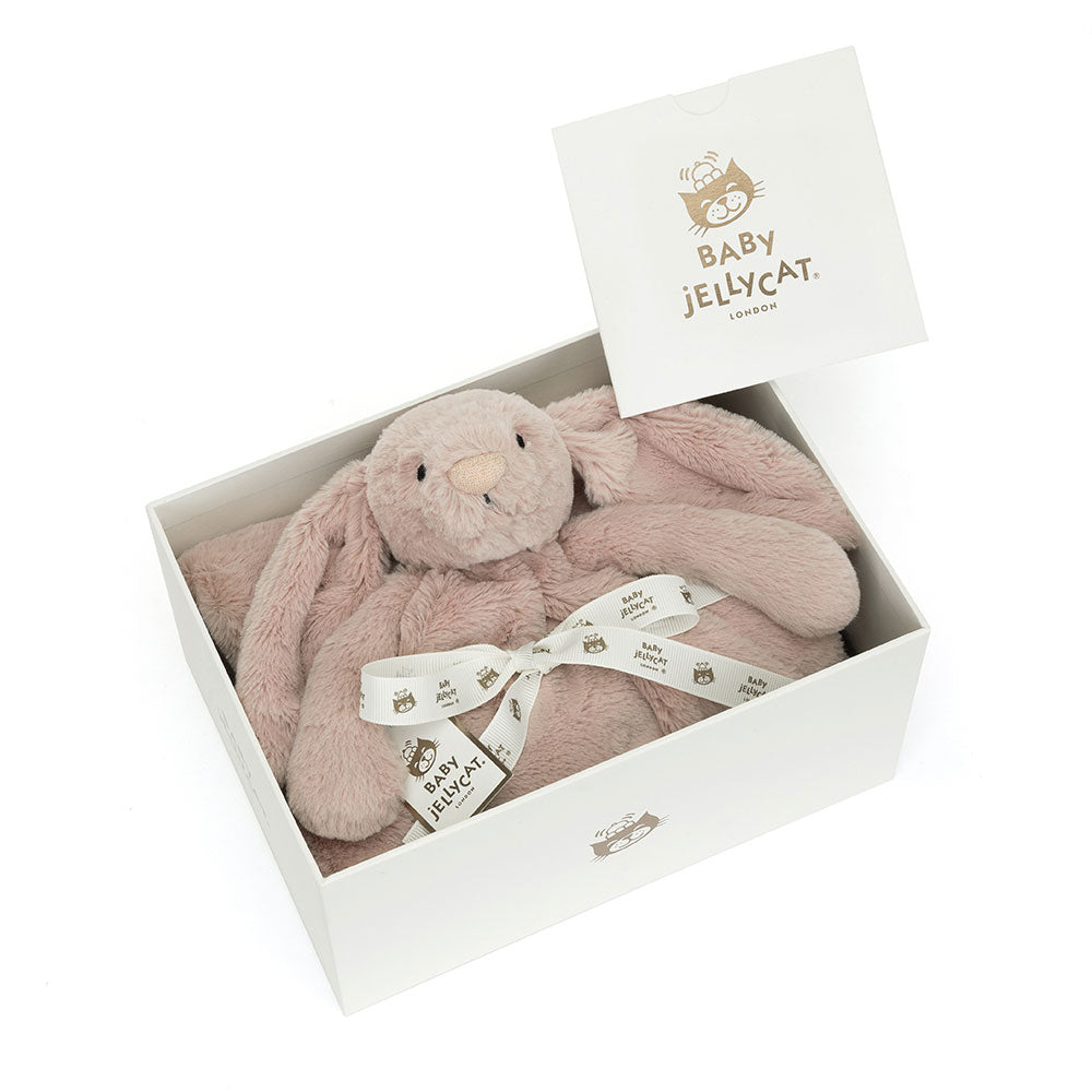Personalised Bashful Luxe Bunny Rosa Blankie, View 5