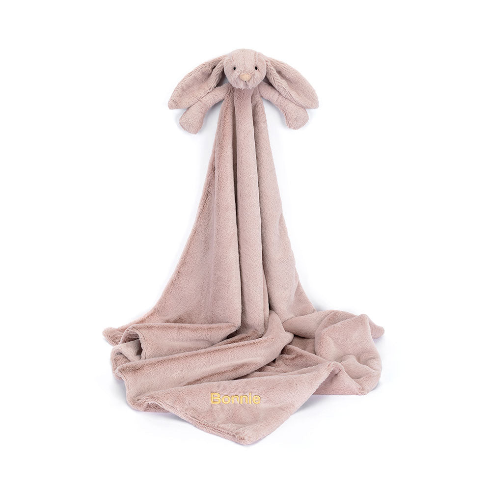 Personalised Bashful Luxe Bunny Rosa Blankie, Main View