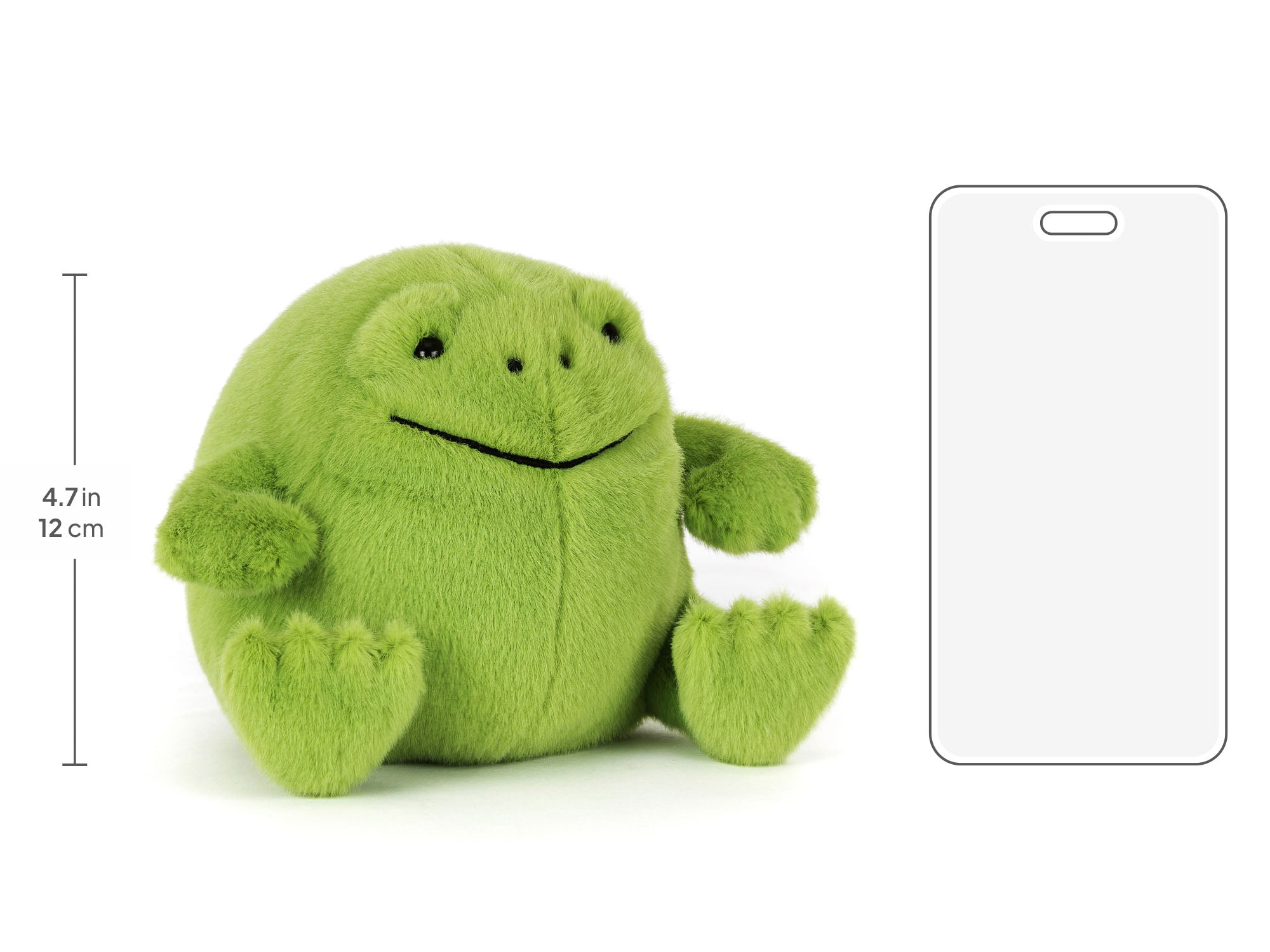 Ricky Rain Frog Smiling, Size Chart