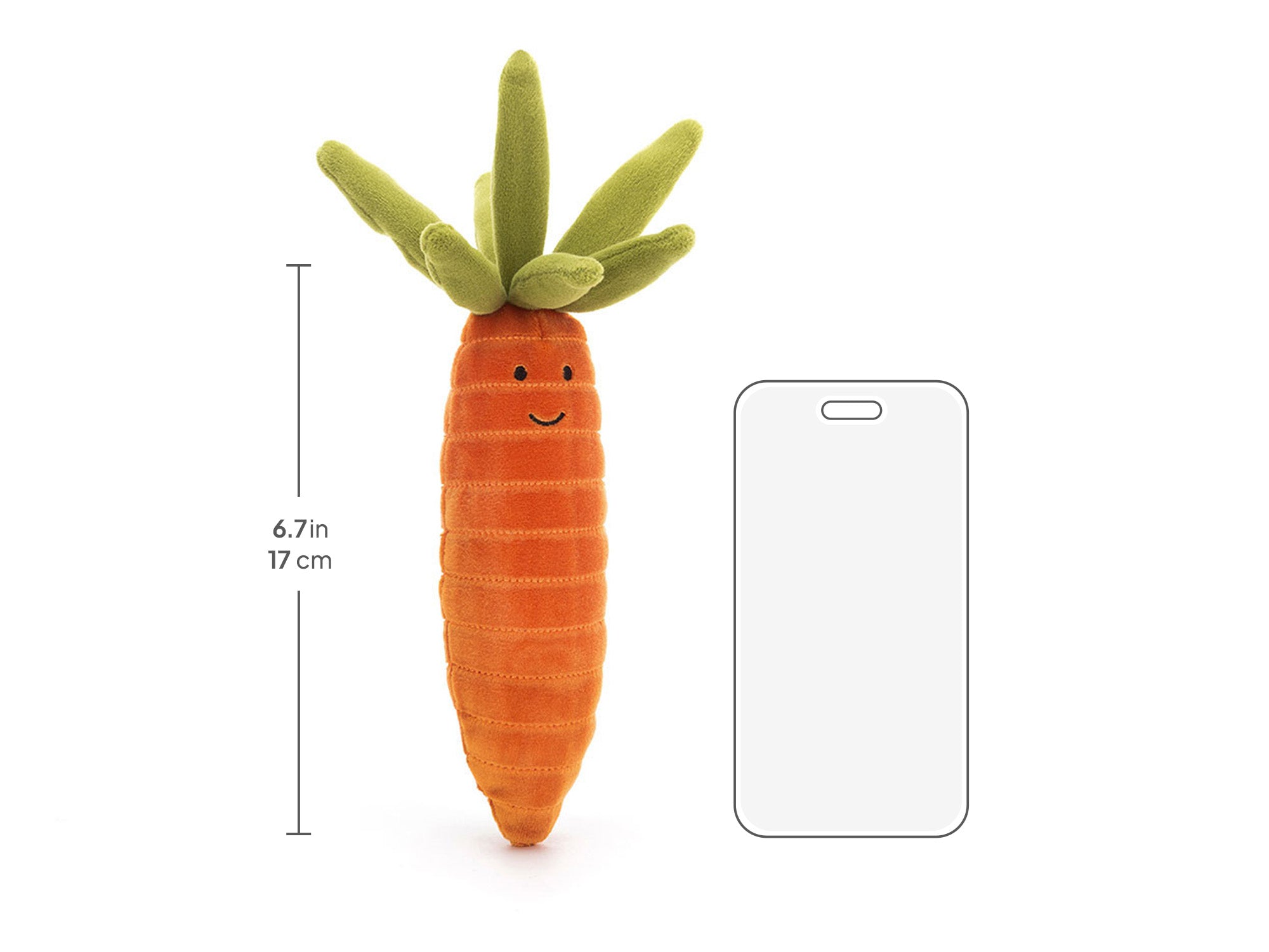 Vivacious Vegetable Carrot, size chart